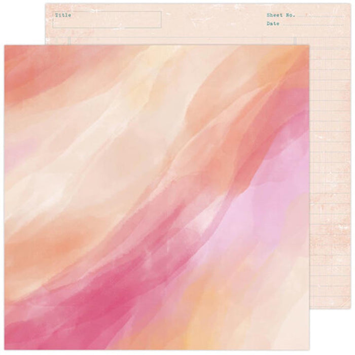 Heidi Swapp Care Free Sunset Patterned Paper 12in x 12in Cardstock