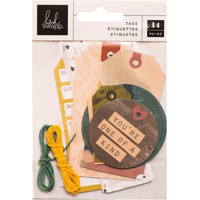 Heidi Swapp Care Free Tag Set 14/Pkg Decorative Craft Tags