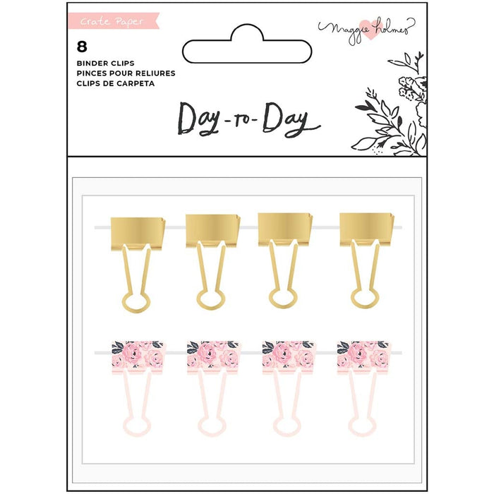 Crate Paper Day-To-Day Planner Binder Clips 8 Pack