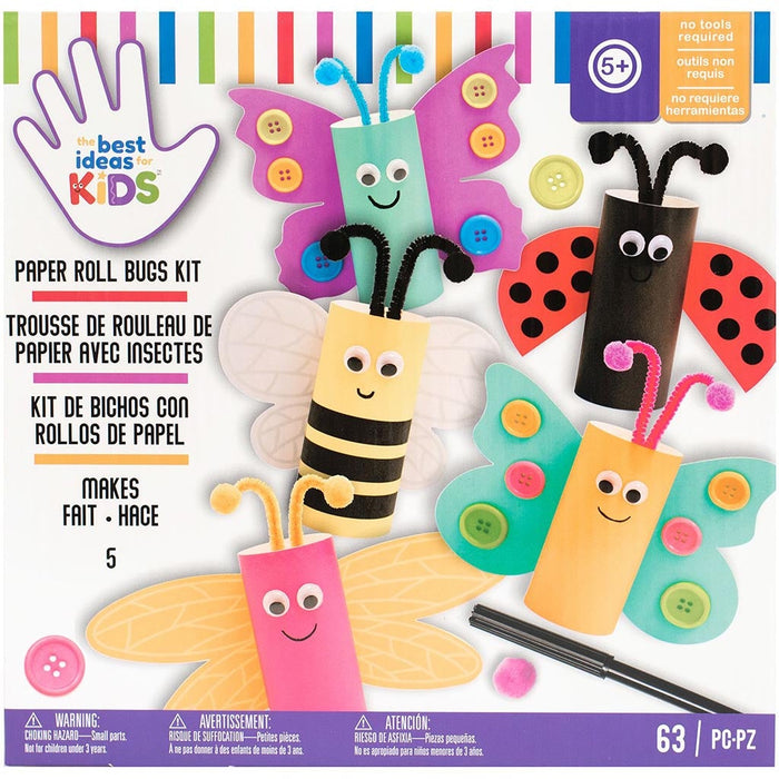 Paper Roll Bugs Craft Kit 67 Piece