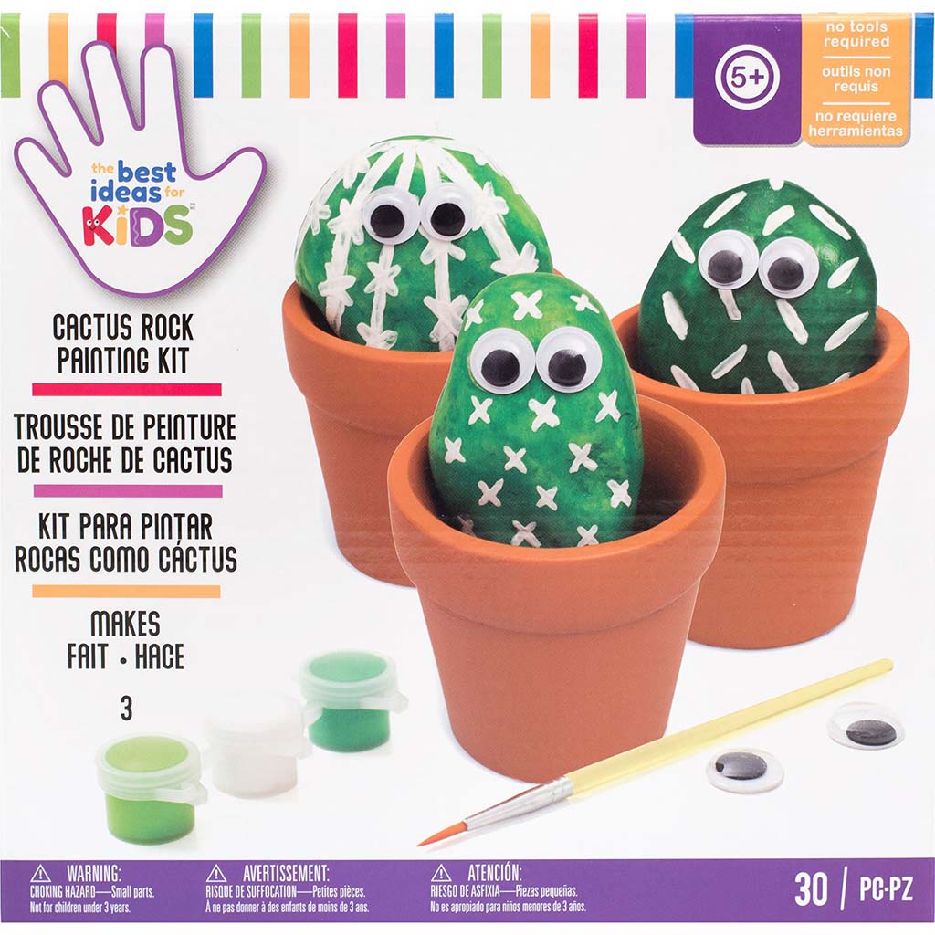 Kids Rock Paintng Kit Cactus