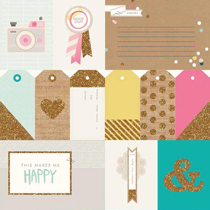 Craft Paper Glitter Project 12x12 Double-Sided Scrapbook Paper Pad