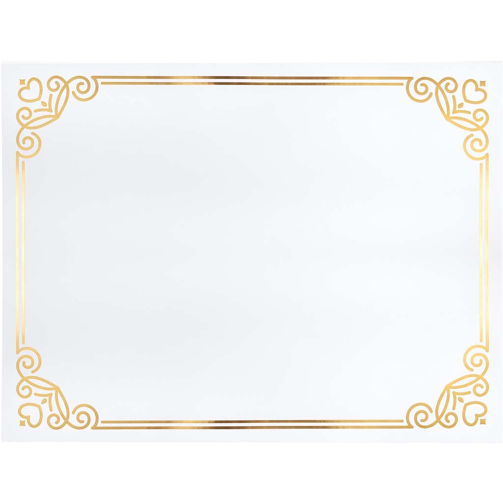 Poster Board Heart Swirl Frame Gold