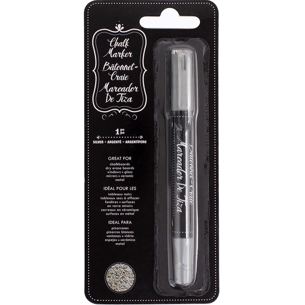 Eraseable Chalk Marker Silver