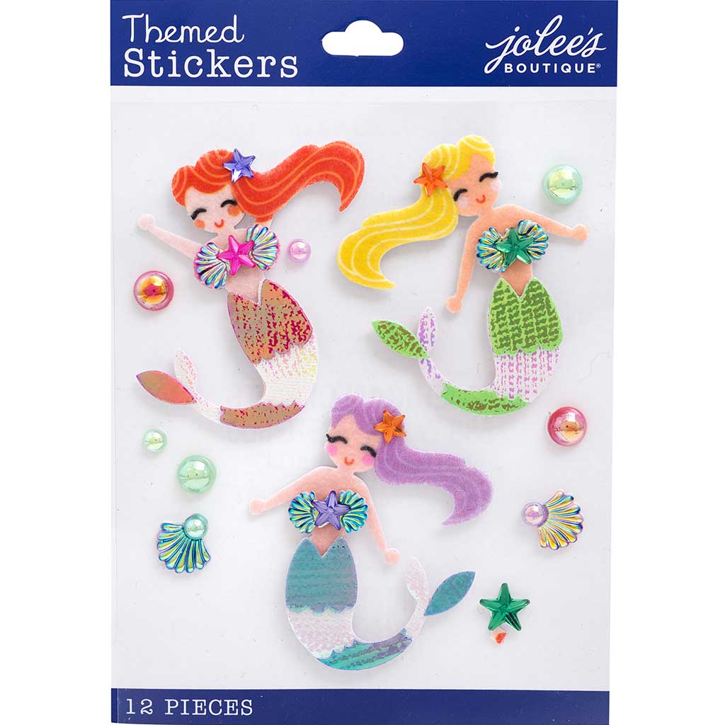 Mermaids Stickers, 12pc