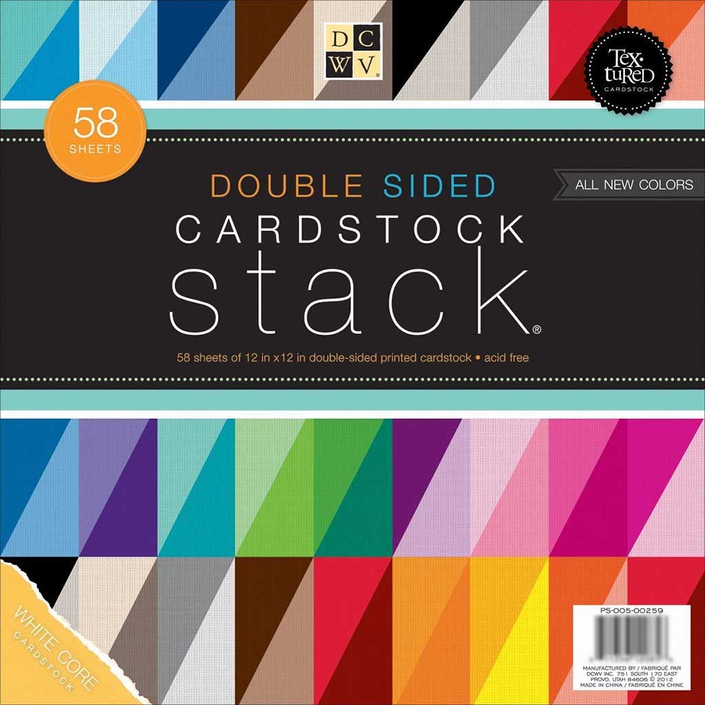 Double Sided Cardstock Stack Textured, 6in x 6in