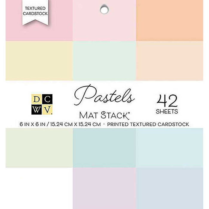 DCWV Pastels Solid Cardstock Stack 6x6 Inch Paper Pad