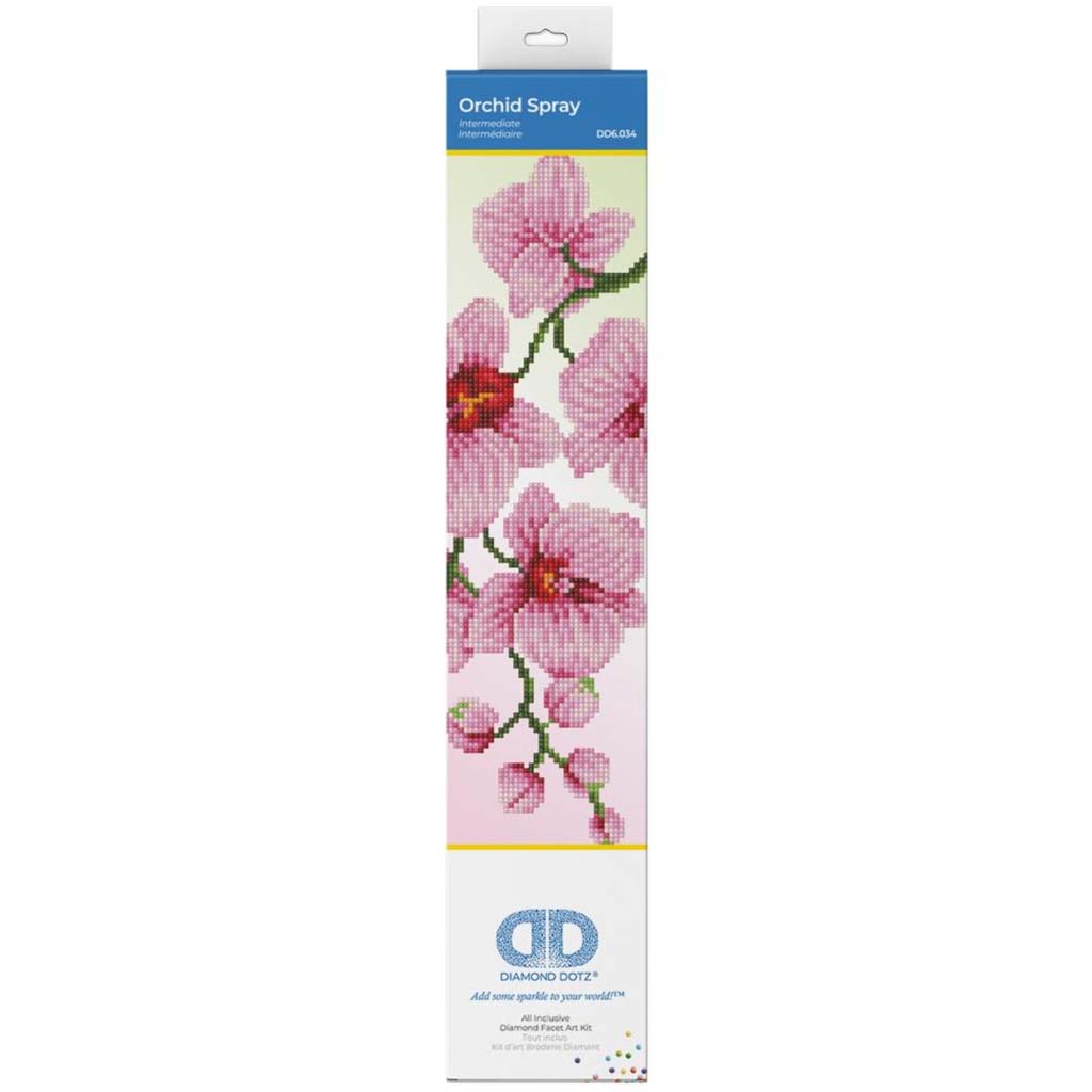 Diamond Art Kit Orchid Spray, 10.7In X 14.6In