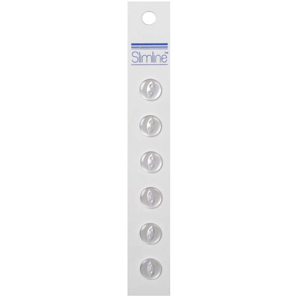 SLIMLINE BUTTONS PEARL 7/16IN 2-HOLE 5PC