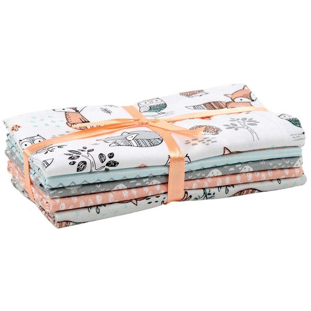 Fabric Bundle Assortment 18In X 21In 5/Pkg, Charming Woodland