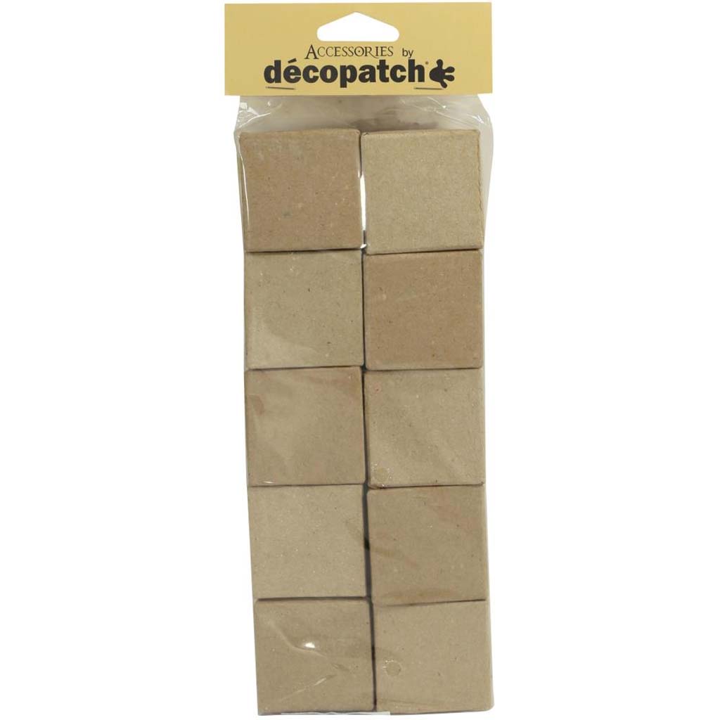 Decopatch Small Square Boxes 5Cm X 3Cm, 10Pkg