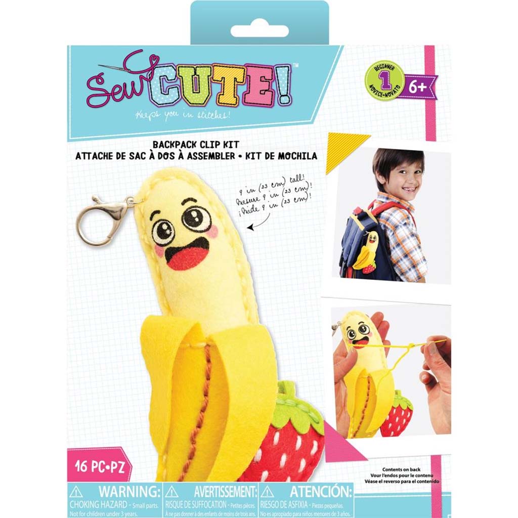 Sew Cute Felt Keychain, Banana