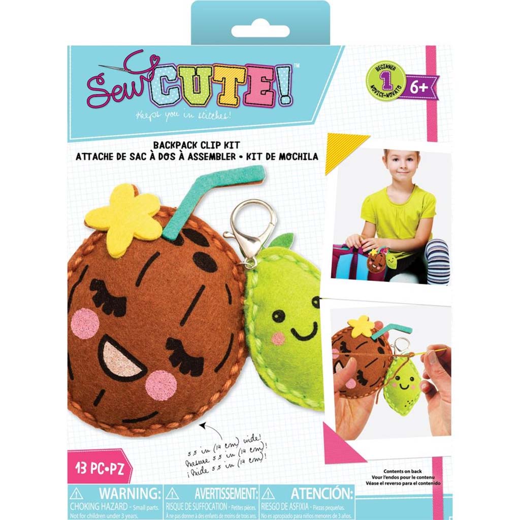 Sew Cute Felt Keychain, Lime Cocon