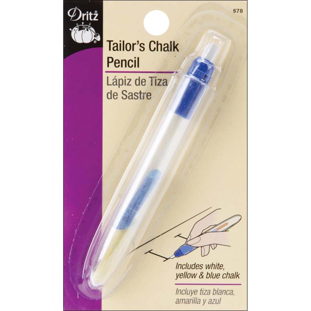 Blu/Yellow/White Chalk Pencil Tailor