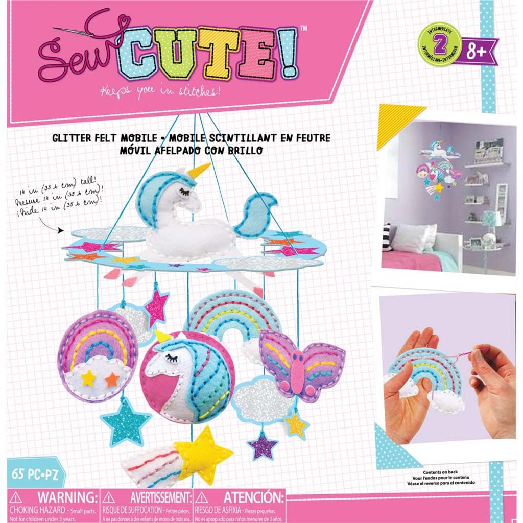 Sew Cute Glitter Felt Mobile Kit