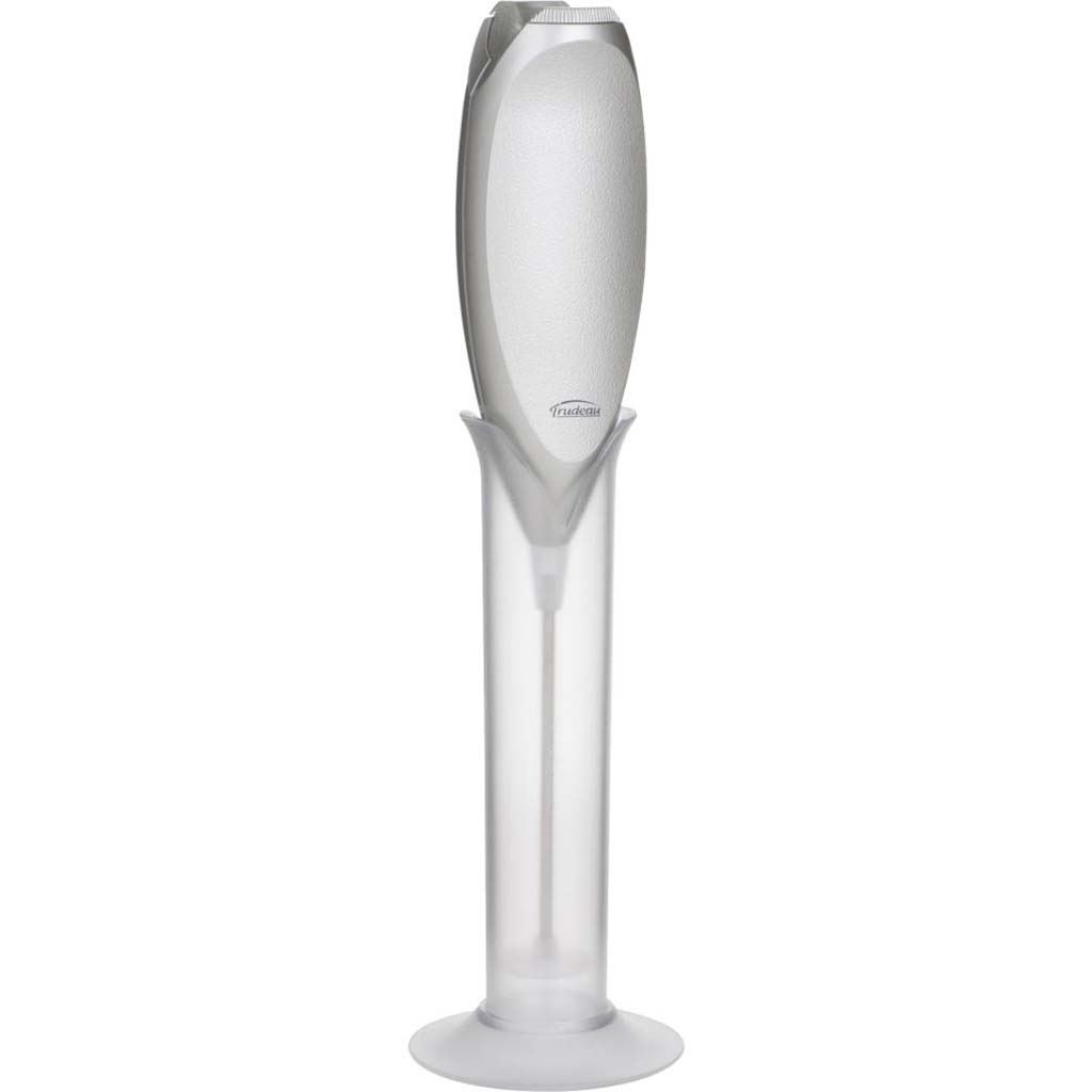 Battery Operated Milk Frother With Stand, White