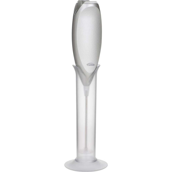 Battery Operated Milk Frother With Stand, White