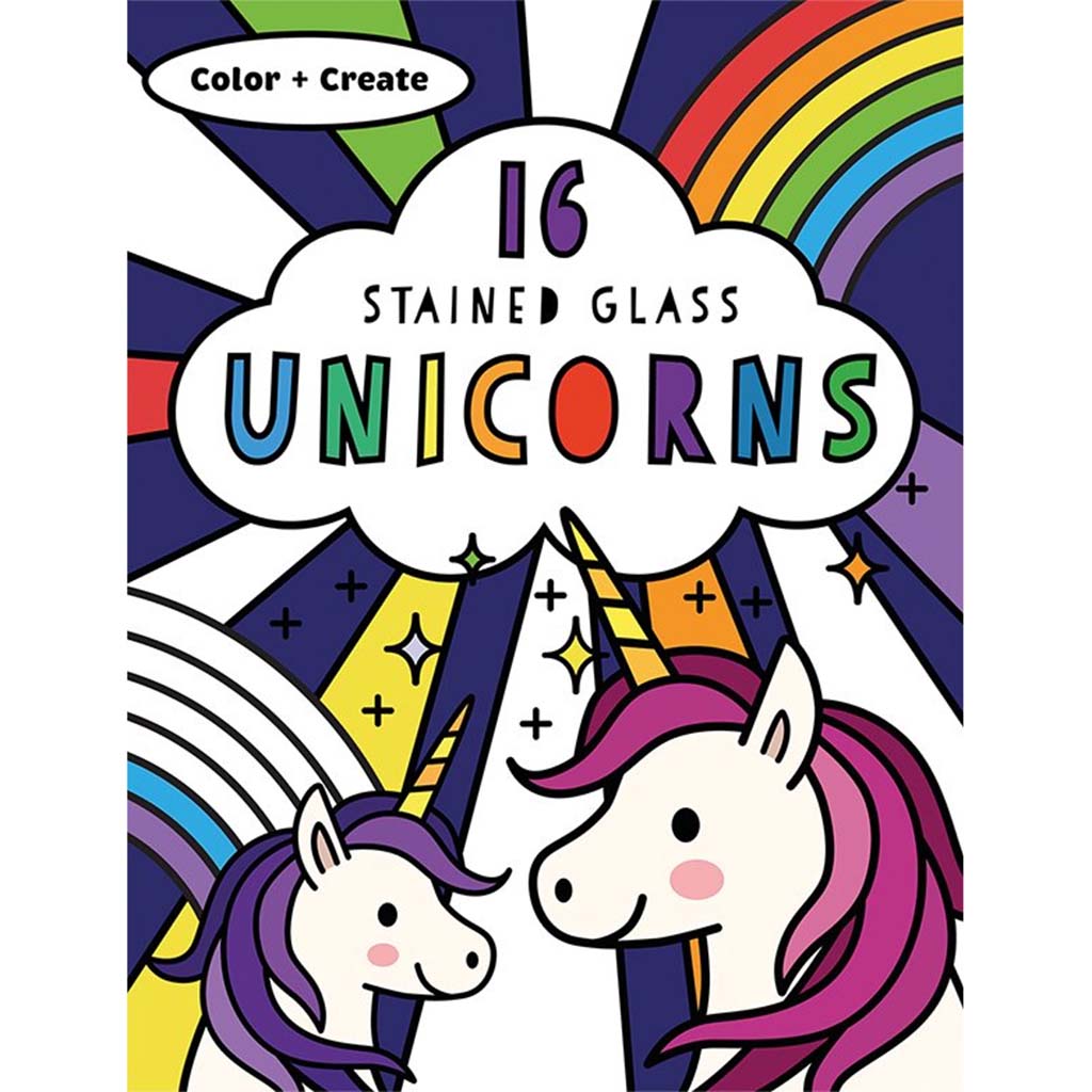 Unicorns Stained Glass Coloring