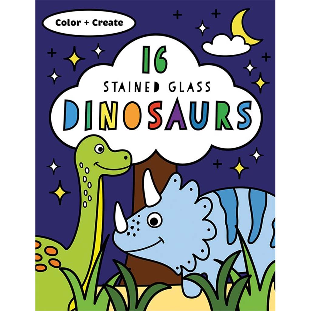 Dinosaurs Stained Glass Coloring