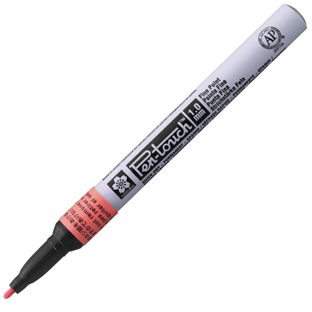 Pentouch Paint Marker Extra Fine Tip Fluorescent Red