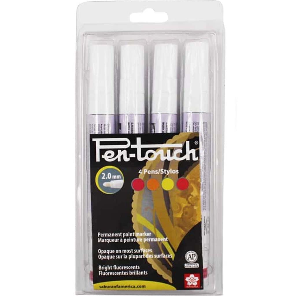 Pentouch Fluorescent Marker Set of 4 Medium