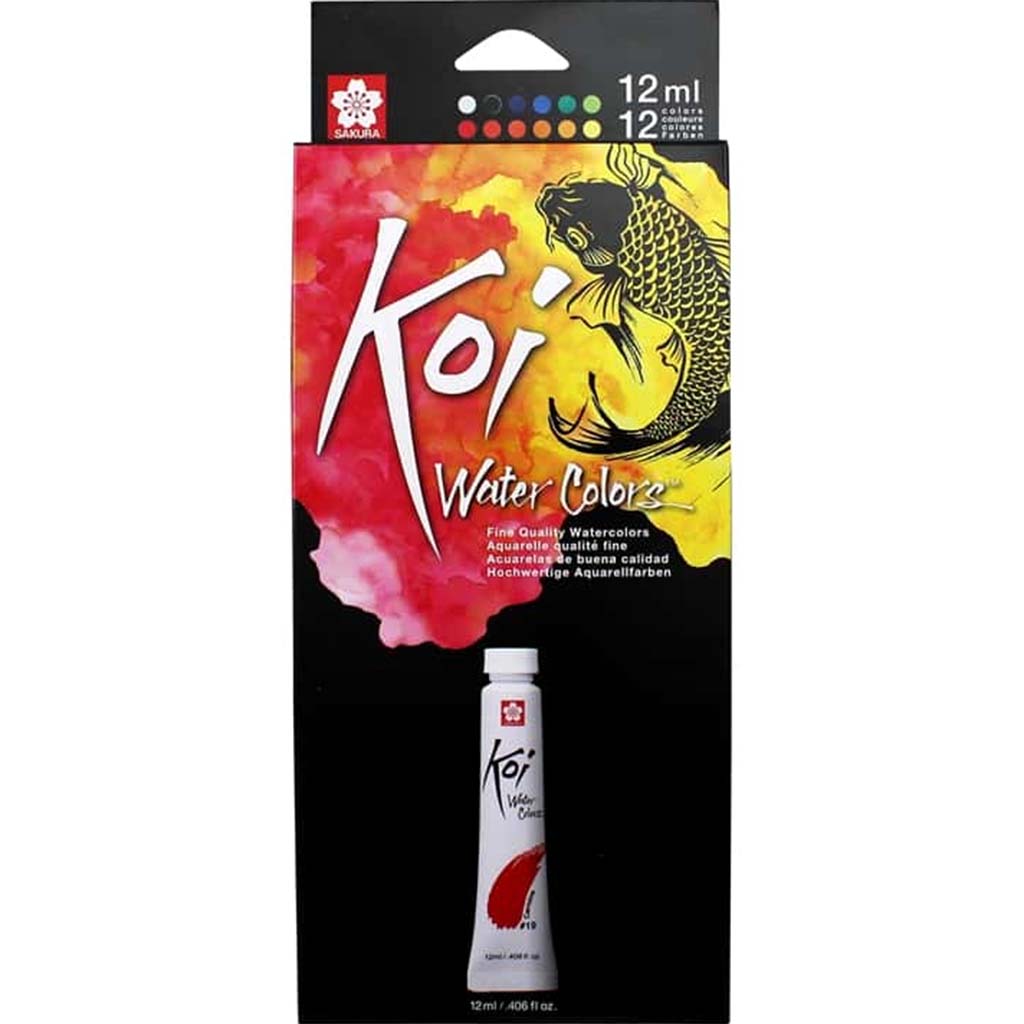 Sakura Koi Watercolor Set of 12 Assorted Colors 12ml