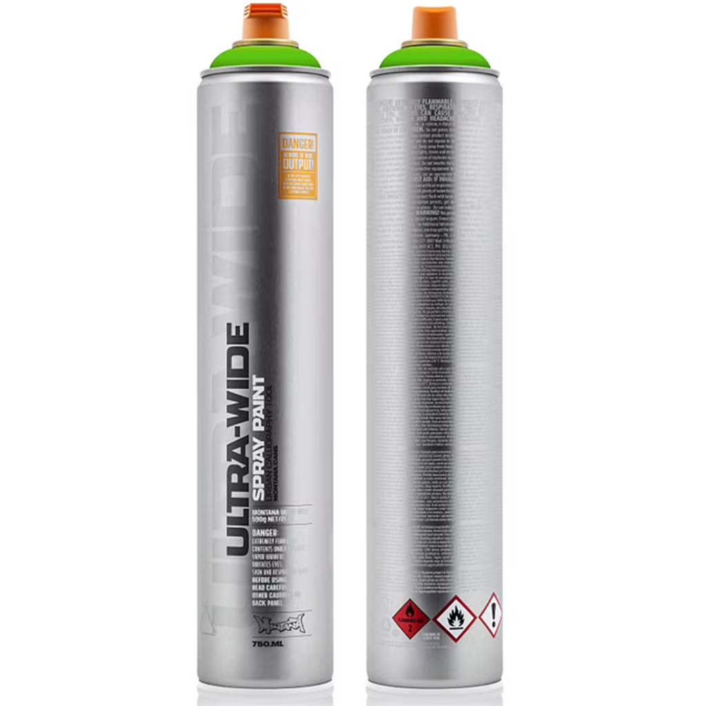 Montana Ultra Wide Spray Paint 750ml Power Green