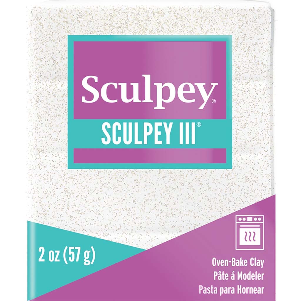 Sculpey III 2oz White Glitter