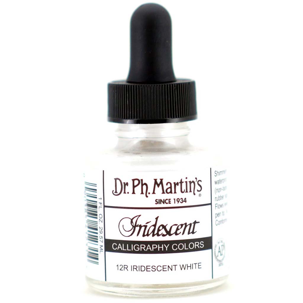 Iridescent Calligraphy Ink 1oz White