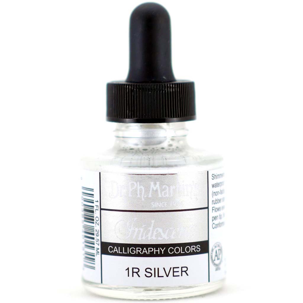 Iridescent Calligraphy Ink 1oz Iridescent Silver