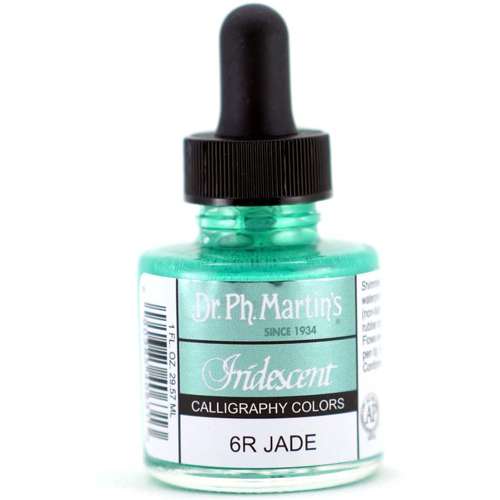 Iridescent Calligraphy Ink 1oz Jade