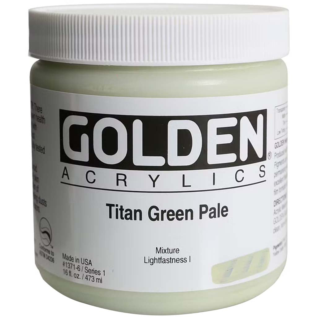 Heavy Body Artist Acrylics 16oz SR1 Titan Green Pale