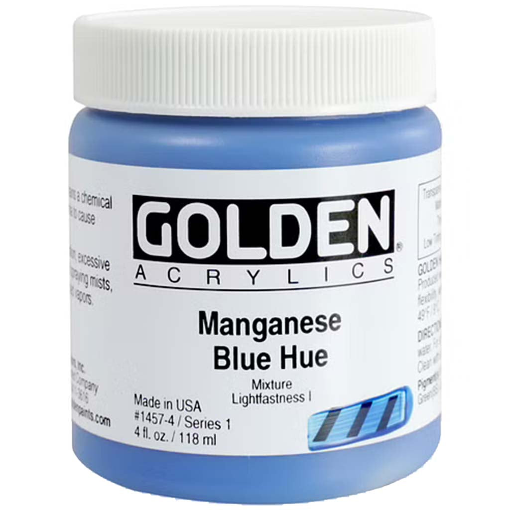 Heavy Body Artist Acrylics 4oz SR1 Manganese Blue Historic Hue