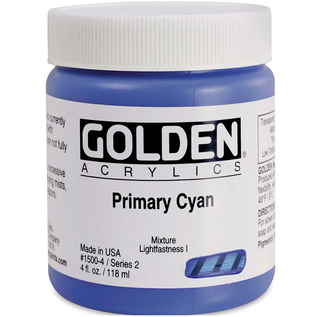 Heavy Body Artist Acrylics 4oz Primary Cyan