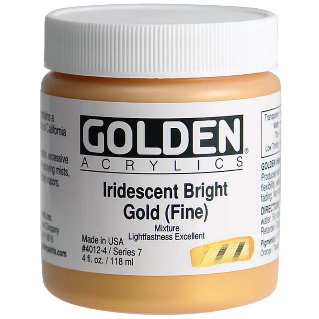 Heavy Body Artist Acrylics 4oz SR7 Gold Fine Iridescent