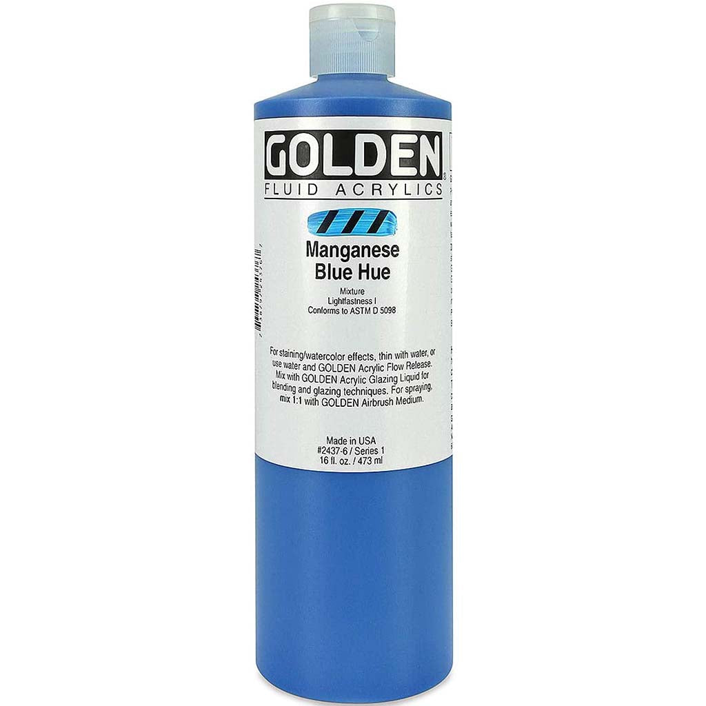 Fluid Acrylics Chromium 16oz SR1 Manganese Blue Historical  Hue