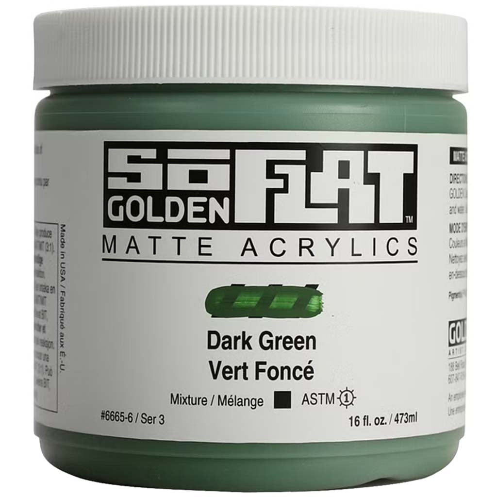 SoFlat Matte Acrylic Paint 16oz Dark Green