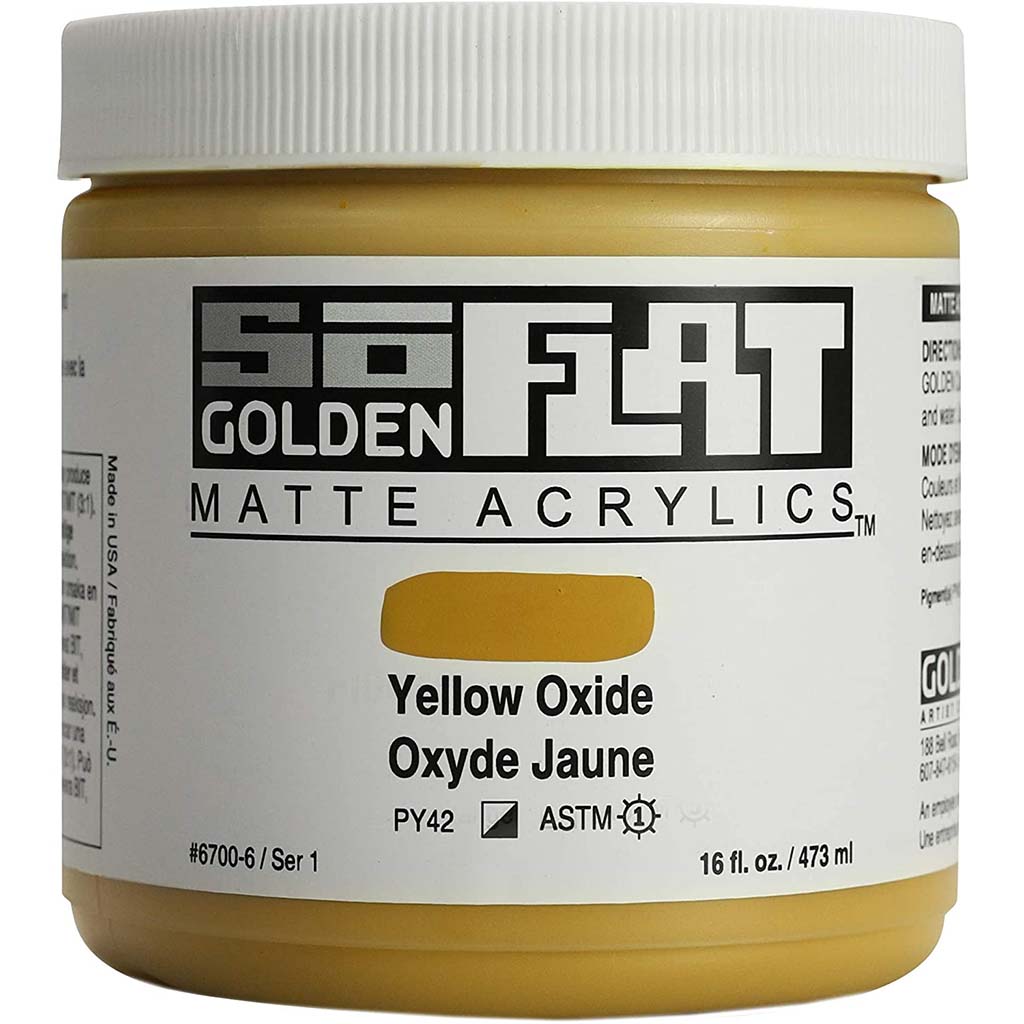 SoFlat Matte Acrylic Paint 16oz Yellow Oxide