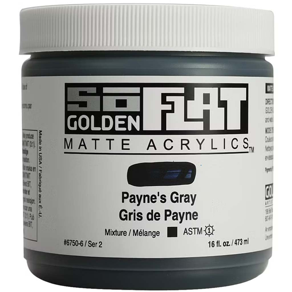 SoFlat Matte Acrylic Paint 16oz Payne's Gray