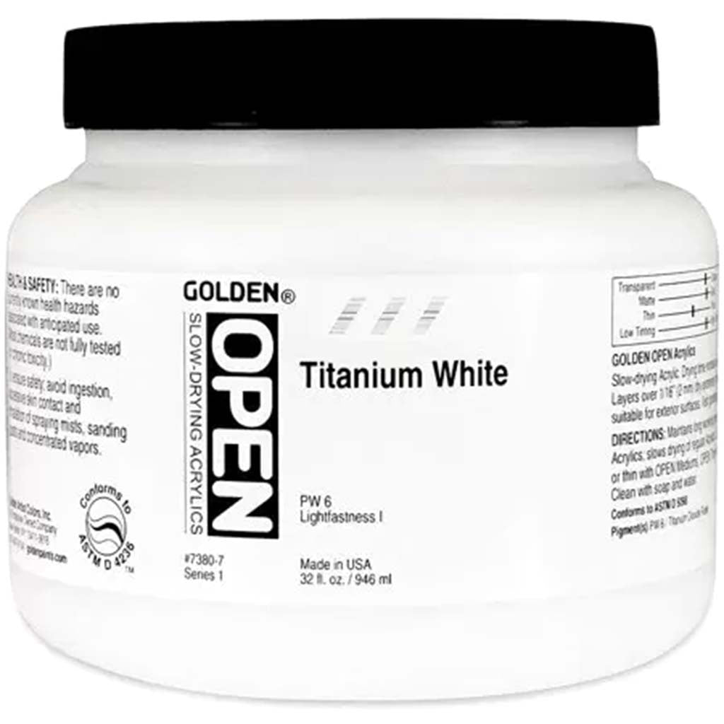 Golden Open Acrylics 32oz Titanium White