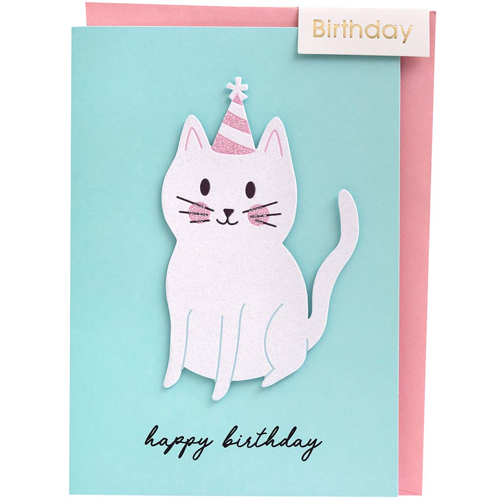 Greeting Card Birthday Kitty