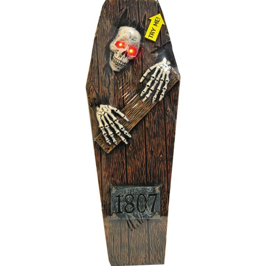 LU Peeping Skeleton Coffin, 27in