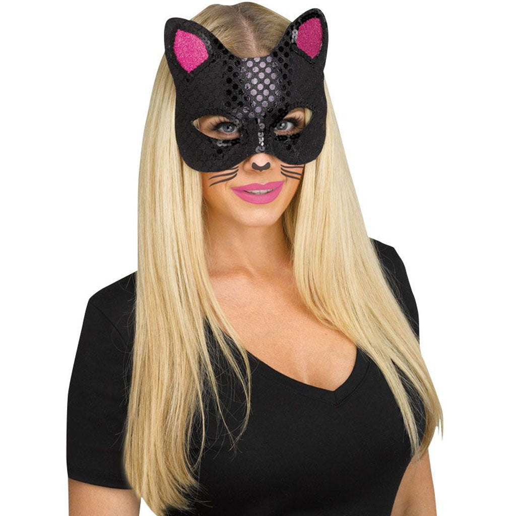 Black Cat Mask with Tattoos