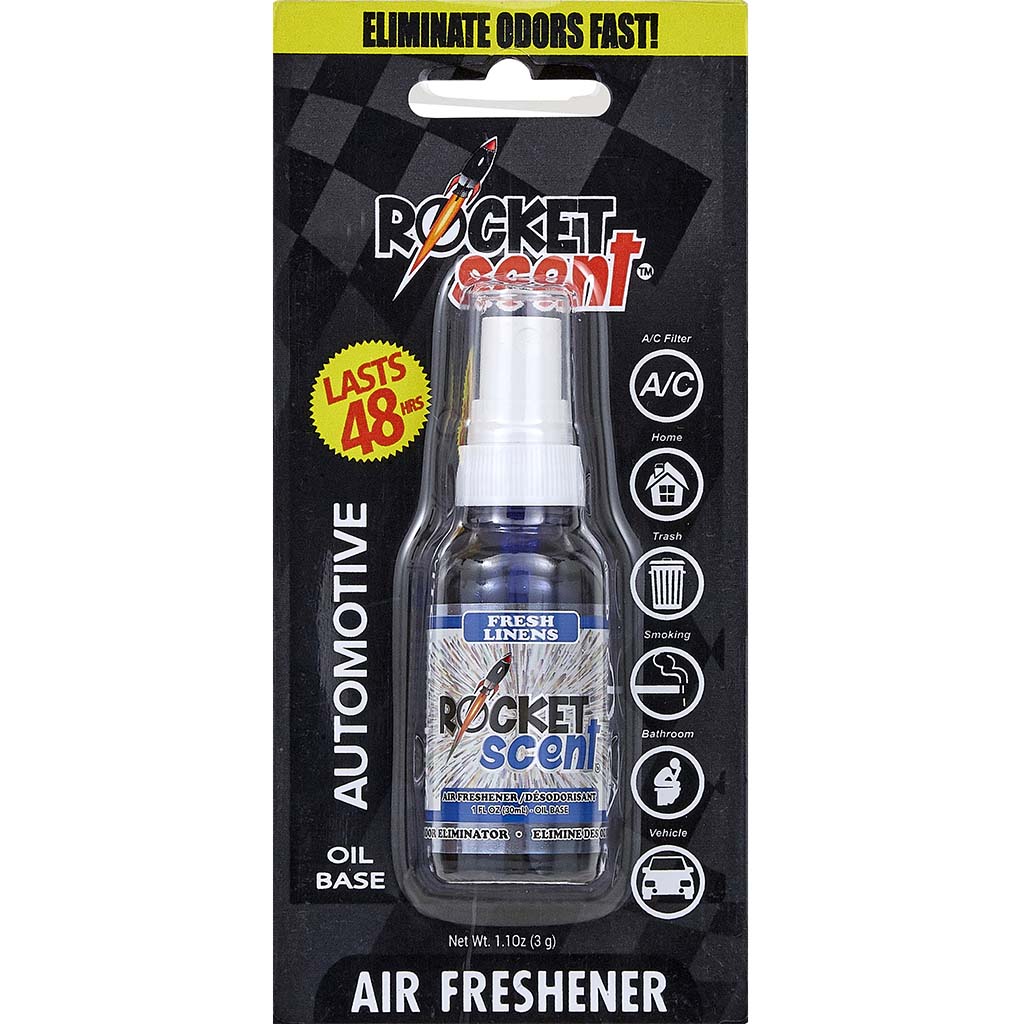 Rocket Scent Blister Air Freshener 1oz, Fresh Linens