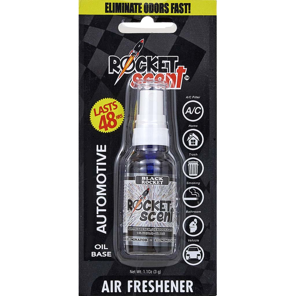 Rocket Scent Blister Air Freshener 1oz, Black Rocket