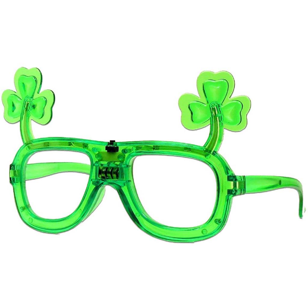 Shamrock Light Up Glasses