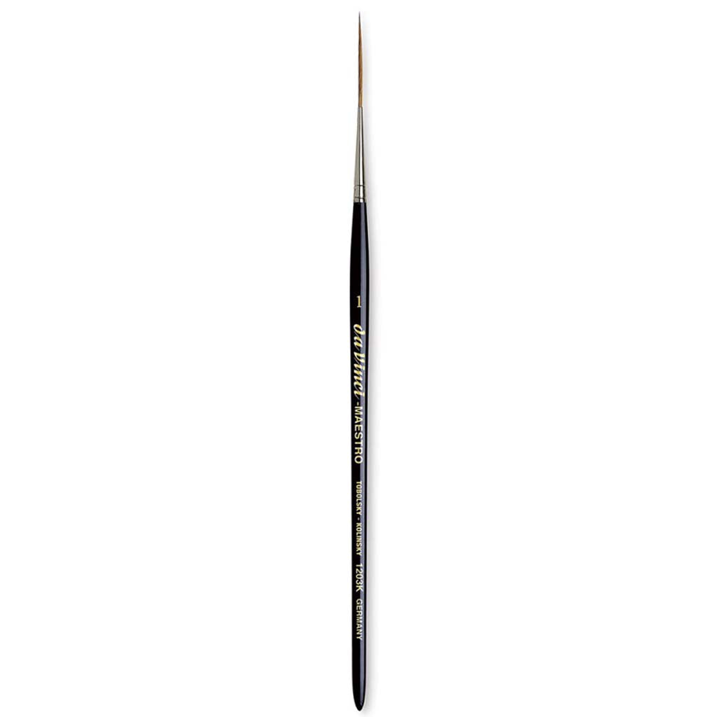 Maestro Kolinsky Brush Long Liner, Short Handle, Size 1