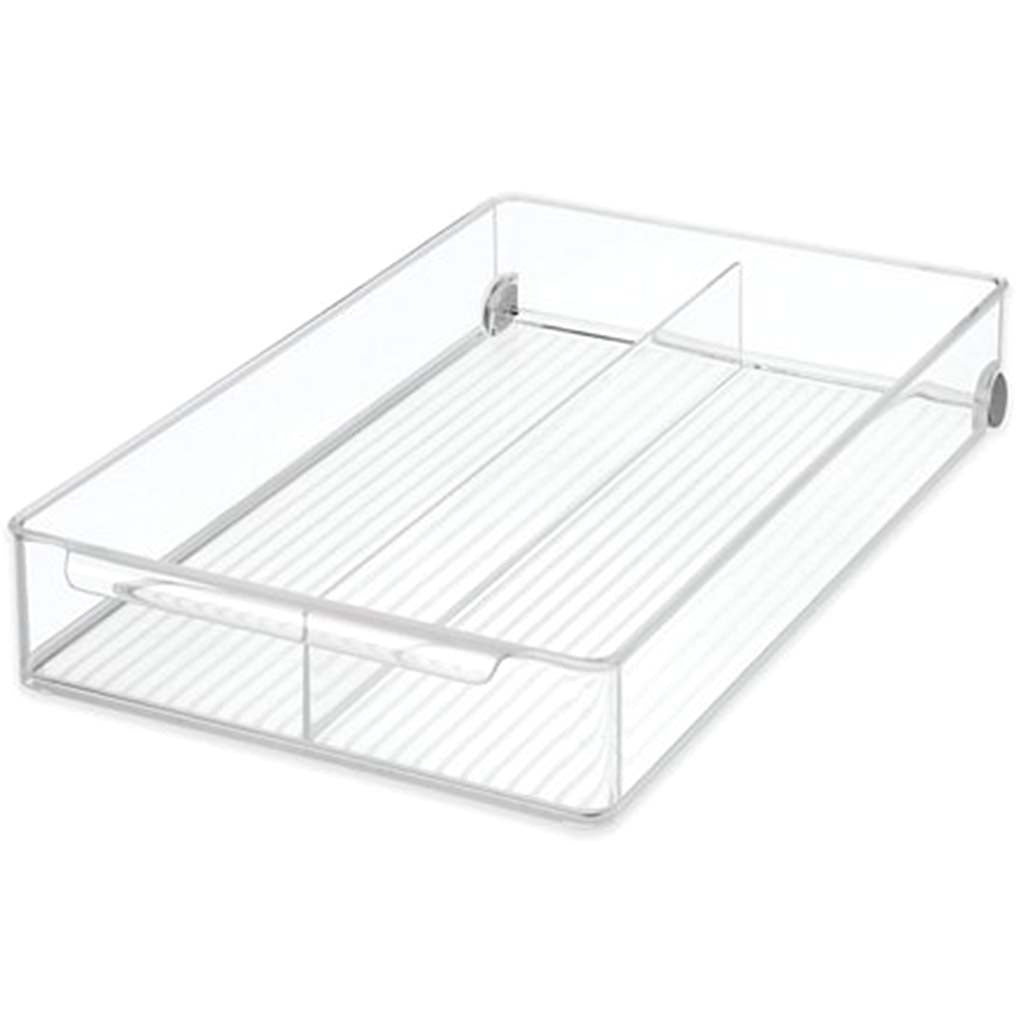 Linus Clear Plastic Bath Rolling Bin