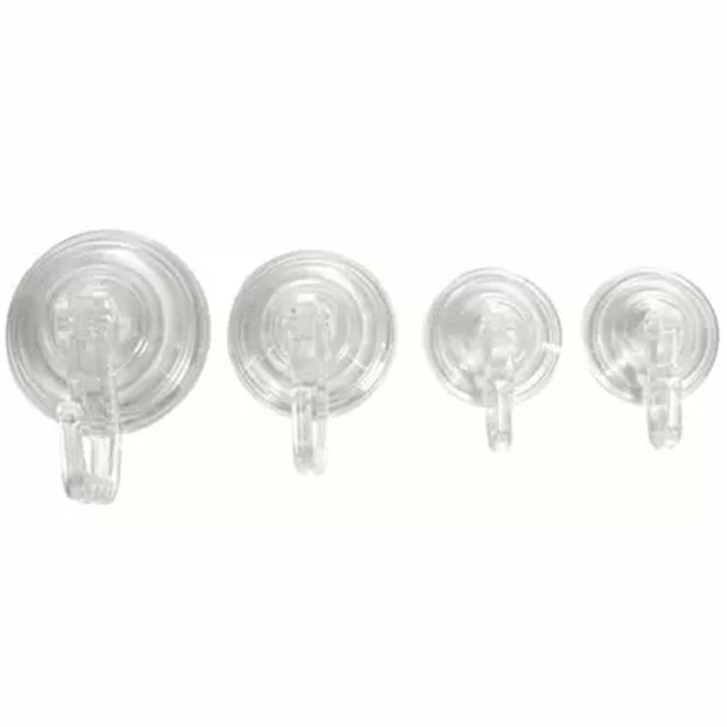 Power Lock Clear Suction Hooks, 4pc