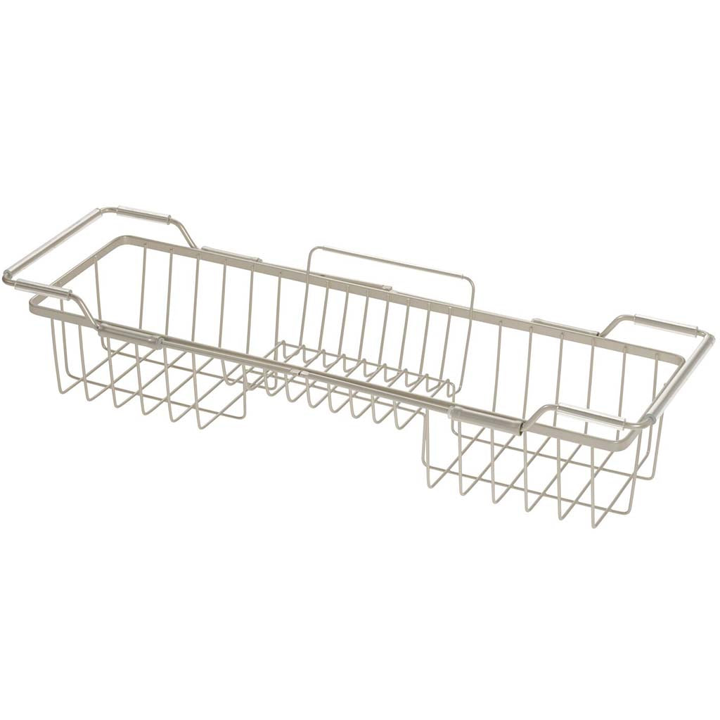 Everett Adjustable Over Bathtub Caddy Satin